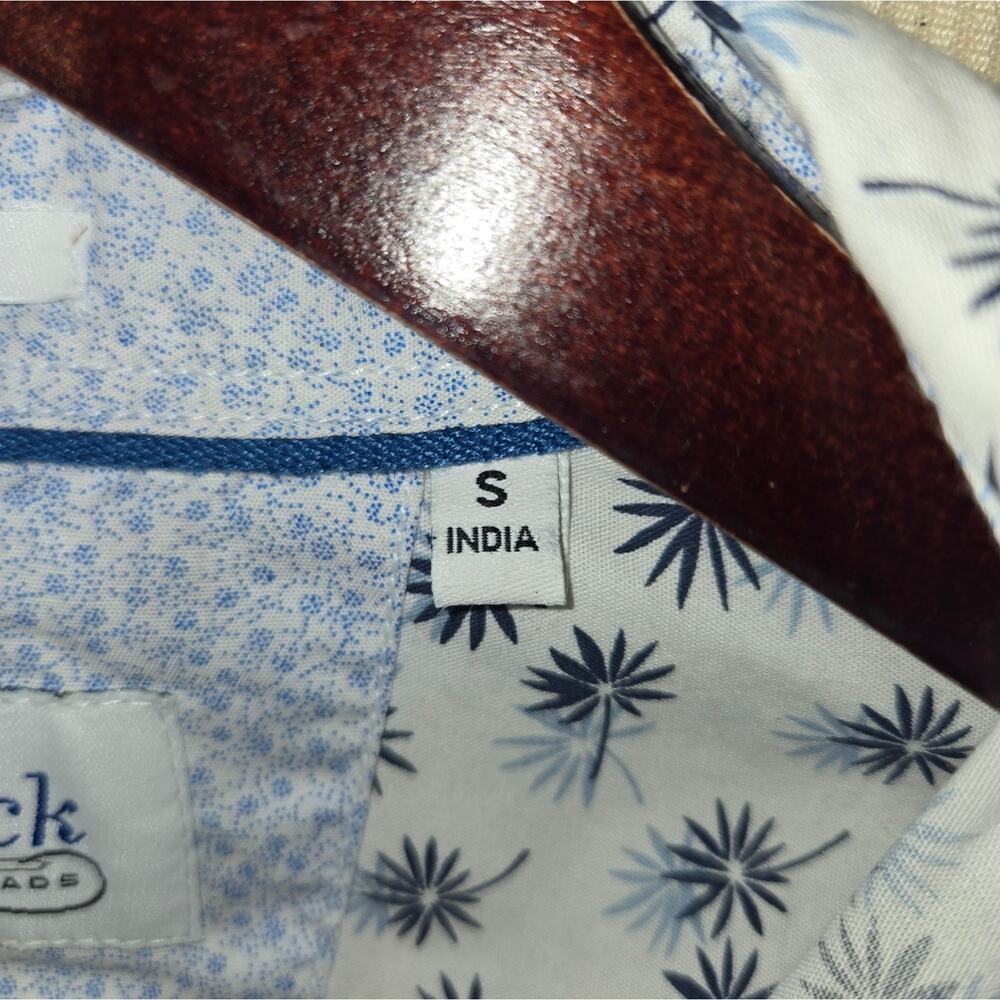 Blueback Threads Button-Down W Palm Tree Pattern … - image 6